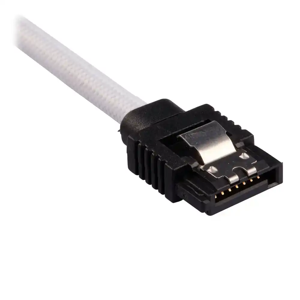 (image for) Corsair 60cm White Premium Braided Sleeved SATA Data Cable